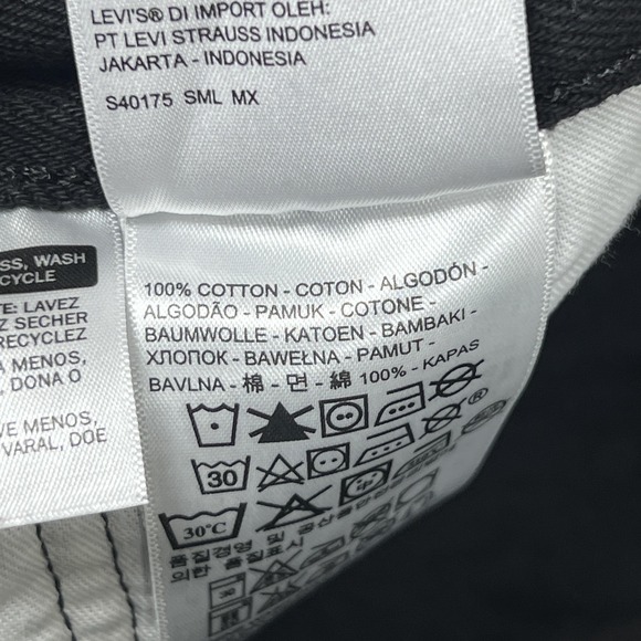 Levis 501 XX Black Jeans Mens 40x28 Straight Button Fly 100% Cotton Denim Pants - Picture 6 of 12